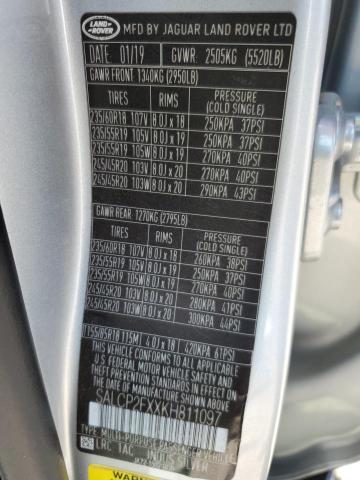 2019 LAND ROVER DISCOVERY SALCP2FXXKH811097