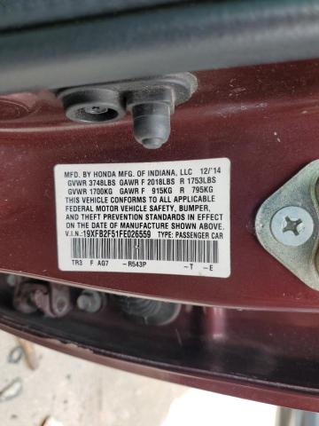 2015 HONDA CIVIC LX 19XFB2F51FE026559