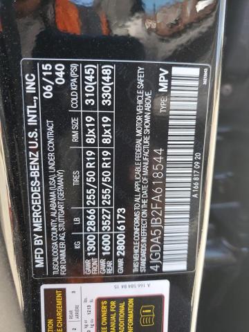 2015 MERCEDES-BENZ ML 350 4JGDA5JB2FA618544