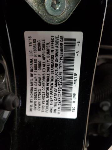 2017 HONDA CIVIC EXL 19XFC1F79HE202379