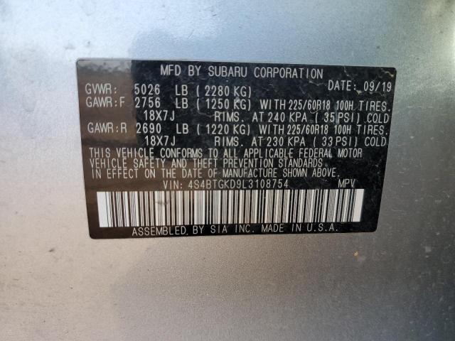2020 SUBARU OUTBACK ON 4S4BTGKD9L3108754