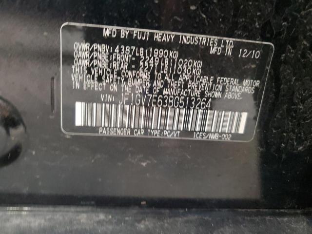 2011 SUBARU IMPREZA WR - JF1GV7E63BG513264