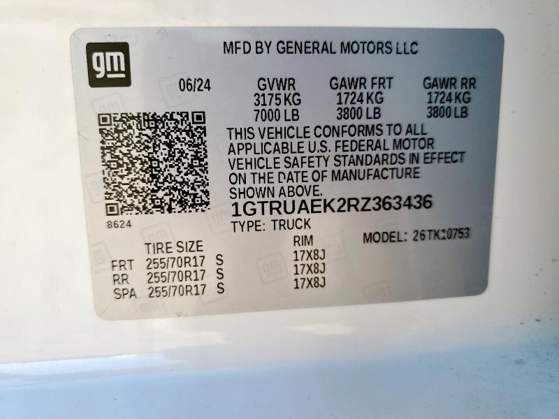 2024 GMC SIERRA K15 - 1GTRUAEK2RZ363436