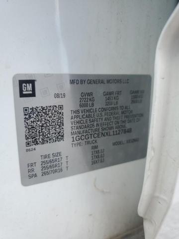 2020 CHEVROLET COLORADO LT 1GCGTCENXL1127848