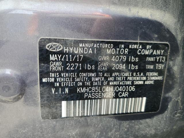 2017 HYUNDAI IONIQ LIMI KMHC85LC4HU040106