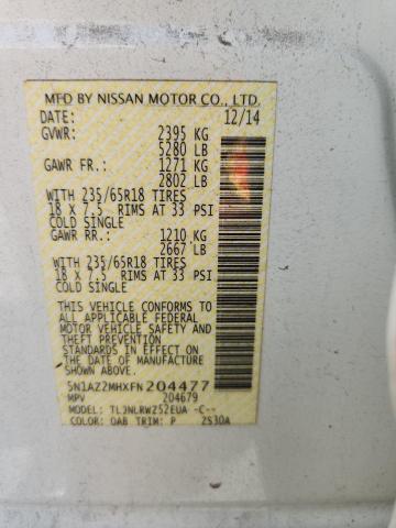 2015 NISSAN MURANO S 5N1AZ2MHXFN204477