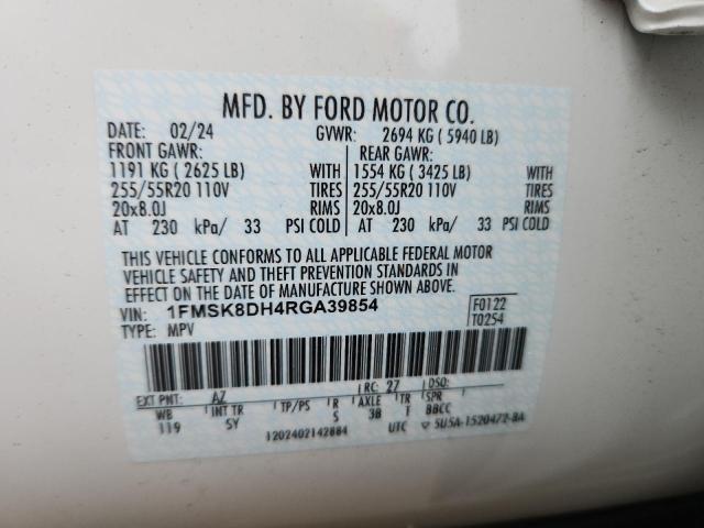 2024 FORD EXPLORER X 1FMSK8DH4RGA39854