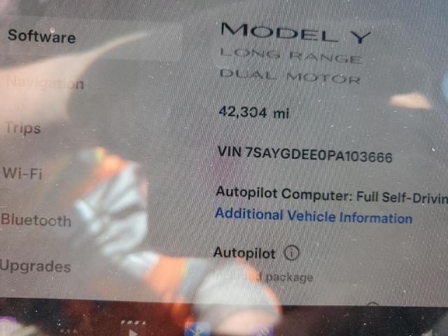 2023 TESLA MODEL Y 7SAYGDEE0PA103666