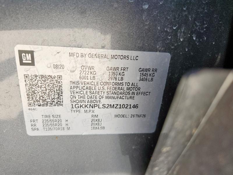 2021 GMC ACADIA DEN 1GKKNPLS2MZ102146