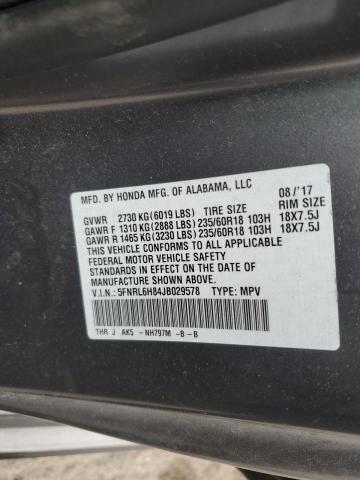 2018 HONDA ODYSSEY TO 5FNRL6H84JB029578