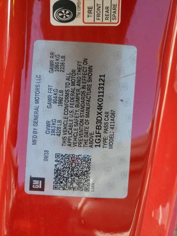 2019 CHEVROLET CAMARO LS - 1G1FB3DX4K0113121