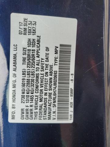 2018 HONDA ODYSSEY EX 5FNRL6H74JB020693
