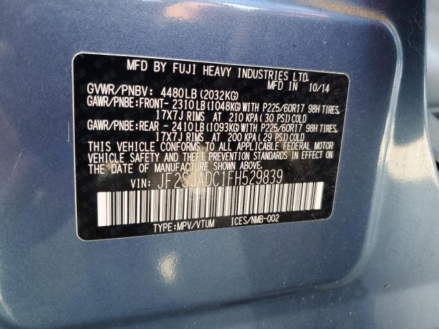 2015 SUBARU FORESTER 2 JF2SJADC1FH529839