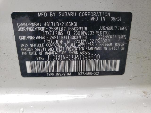 2024 SUBARU CROSSTREK JF2GUABC5R8398600