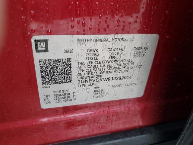 2018 CHEVROLET TRAVERSE L - 1GNEVGKW9JJ282014