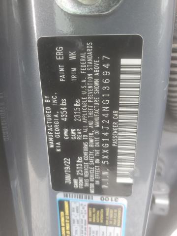 2022 KIA K5 LXS - 5XXG14J24NG136947
