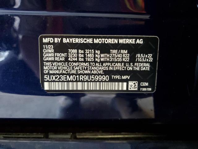 2024 BMW X7 XDRIVE40I 5UX23EM01R9U59990