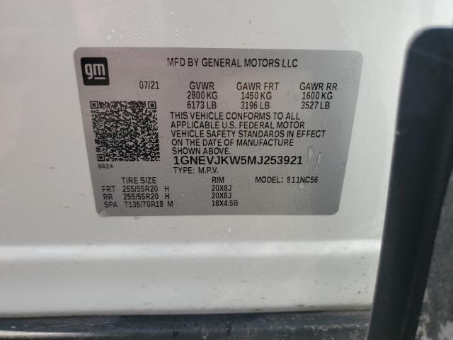 2021 CHEVROLET TRAVERSE R 1GNEVJKW5MJ253921