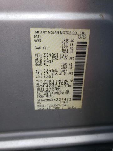 2015 NISSAN MURANO S - 5N1AZ2MG0FN227421