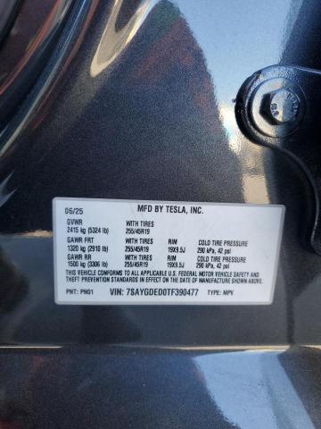 2026 TESLA MODEL Y 7SAYGDED0TF390477
