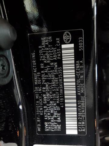 2019 TOYOTA CAMRY L 4T1B11HK6KU825355