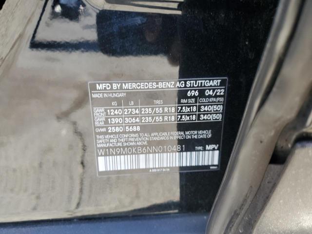 2022 MERCEDES-BENZ EQB 300 4MATIC - W1N9M0KB6NN010481