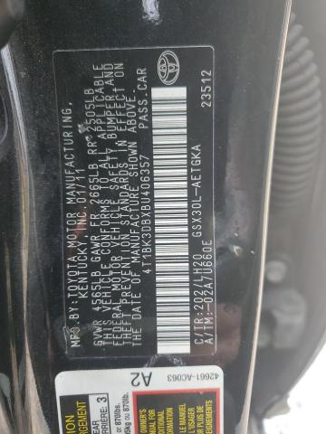 2011 TOYOTA AVALON BAS - 4T1BK3DBXBU406357