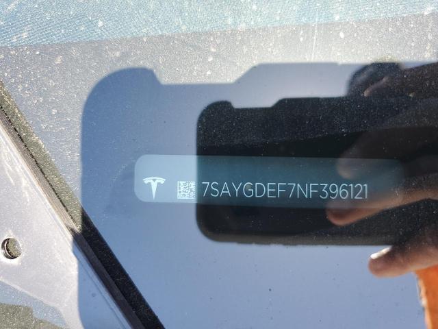 2022 TESLA MODEL Y 7SAYGDEF7NF396121