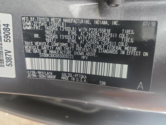 2011 TOYOTA SIENNA XLE - 5TDDK3DC6BS009223