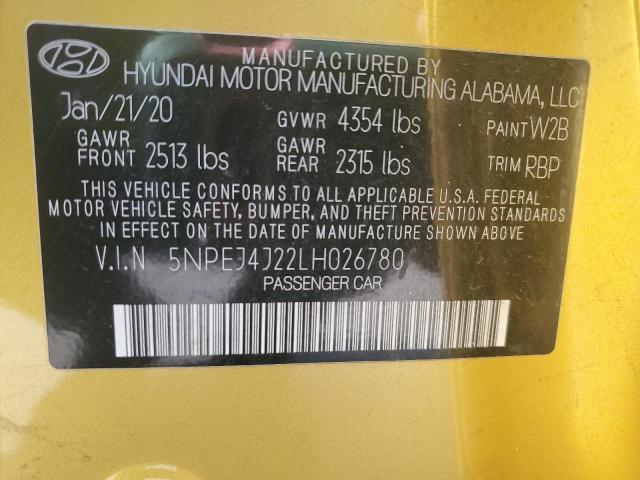 2020 HYUN SONATA SEL PLUS - 5NPEJ4J22LH026780