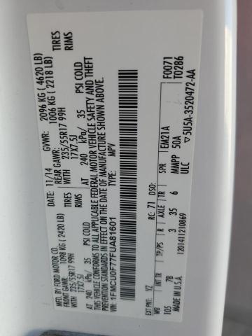 2015 FORD ESCAPE S 1FMCU0F77FUA81601
