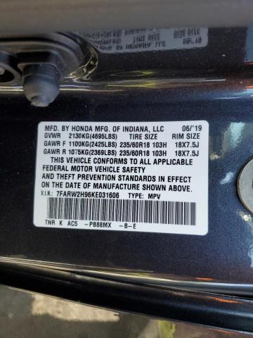 2019 HONDA CR-V TOURI 7FARW2H96KE031606