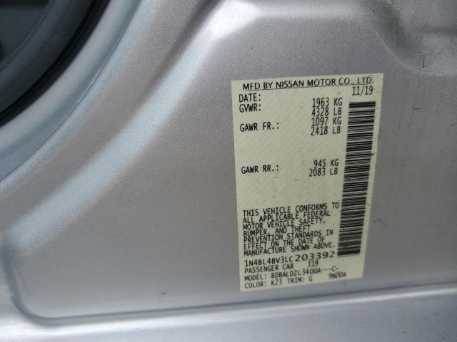 2020 NISSAN ALTIMA S 1N4BL4BV3LC203392
