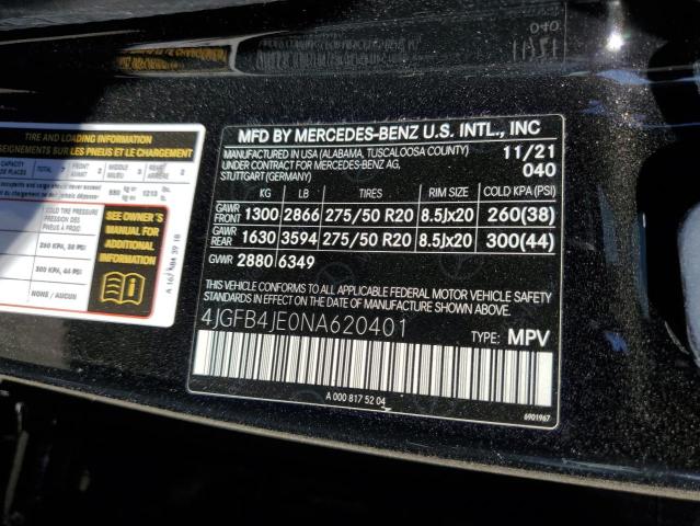 2022 MERCEDES-BENZ GLE 350 4JGFB4JE0NA620401