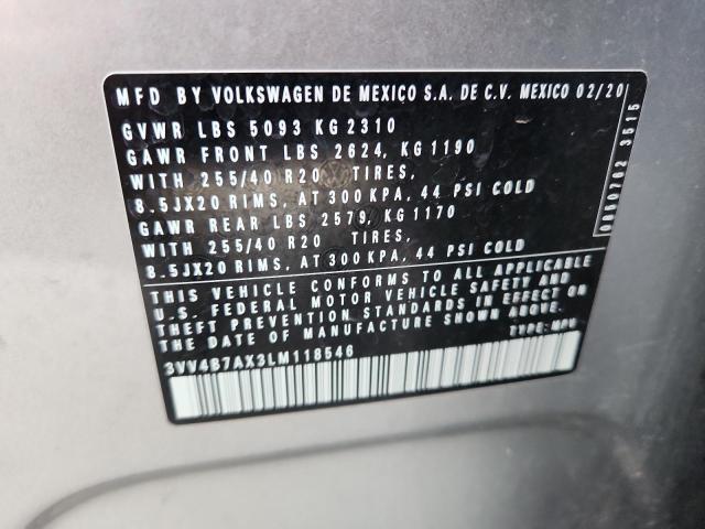 2020 VOLKSWAGEN TIGUAN SEL 3VV4B7AX3LM118546