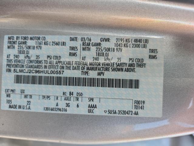2017 LINCOLN MKC SELECT 5LMCJ2C96HUL00557