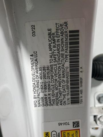 2022 ACURA TLX TECHNO 19UUB5F49NA002710