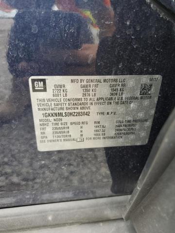 2017 GMC ACADIA SLT-1 1GKKNMLS0HZ283042