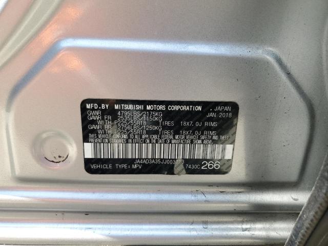 2018 MITSUBISHI OUTLANDER SE JA4AD3A35JJ003713