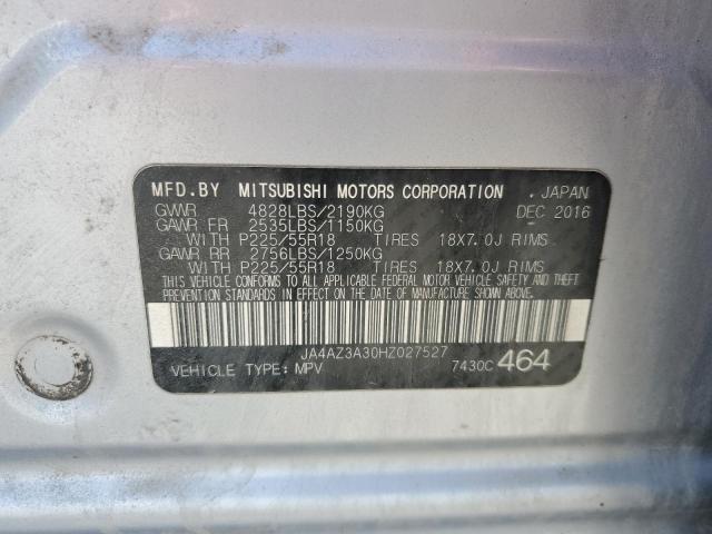 2017 MITSUBISHI OUTLANDER - JA4AZ3A30HZ027527
