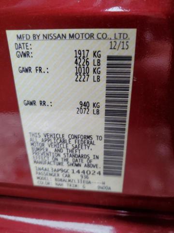 2016 NISSAN ALITMA 1N4AL3AP9GC144024