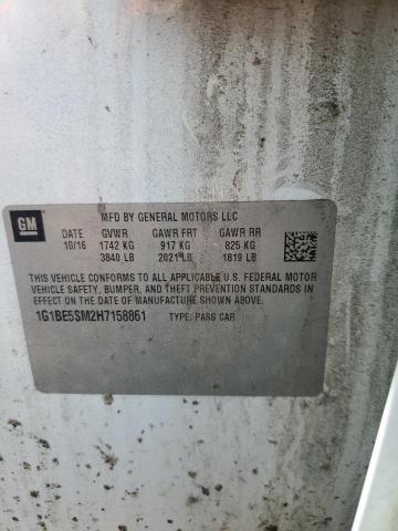 2017 CHEVROLET CRUZE LT - 1G1BE5SM2H7158861