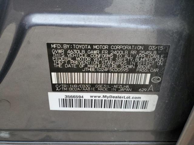 2015 LEXUS IS 350 JTHBE1D24F5020595