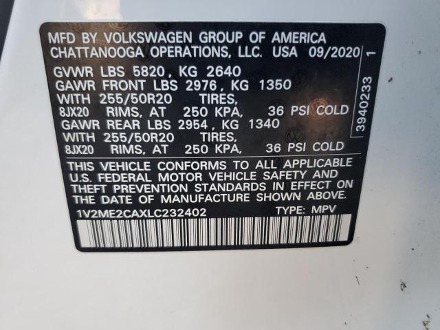 2020 VOLKSWAGEN ATLAS CROS 1V2ME2CAXLC232402