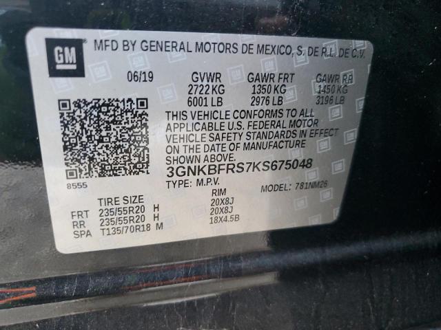 2019 CHEVROLET BLAZER PREMIER 3GNKBFRS7KS675048