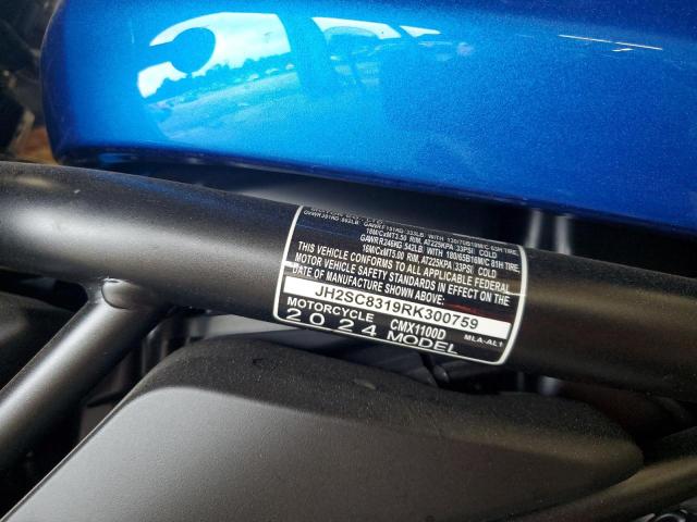 2024 HONDA CMX1100 D JH2SC8319RK300759