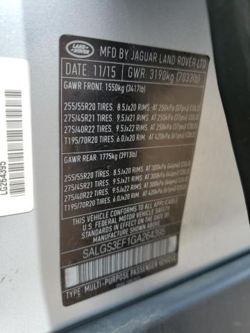 2016 LAND ROVER RANGE ROVER SUPERCHARGED SALGS3EF1GA264395