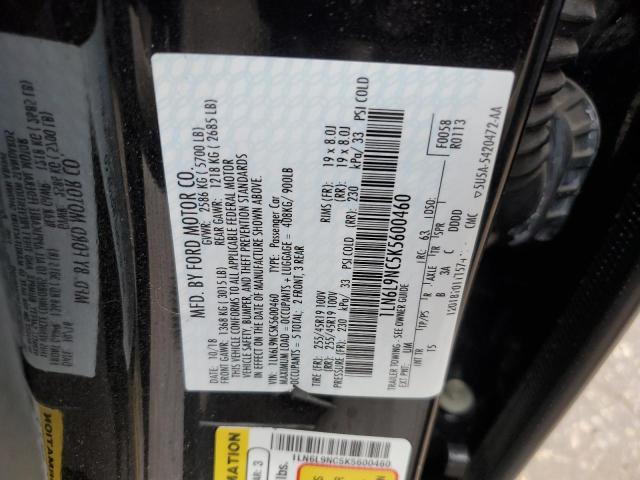 2019 LINCOLN CONTINENTA 1LN6L9NC5K5600460