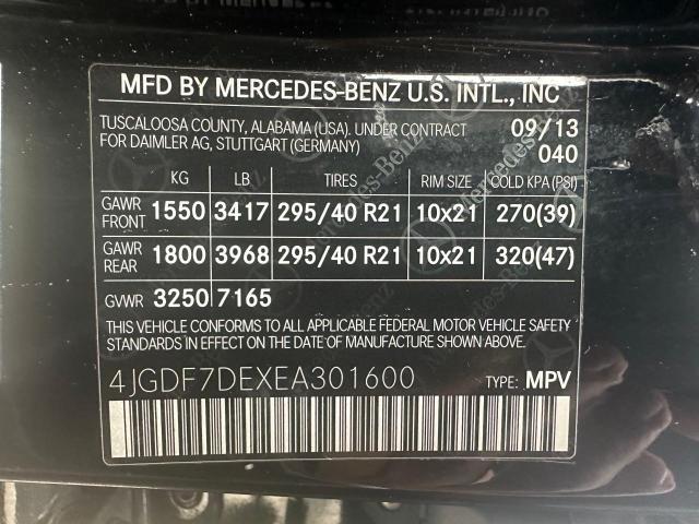 2014 MERCEDES-BENZ GL 550 4MA - 4JGDF7DEXEA301600