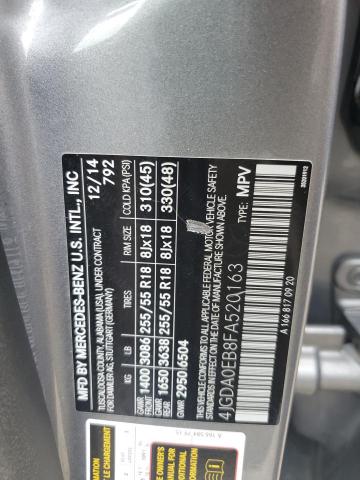 2015 MERCEDES-BENZ ML 250 BLU 4JGDA0EB8FA520163